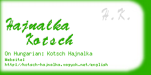 hajnalka kotsch business card